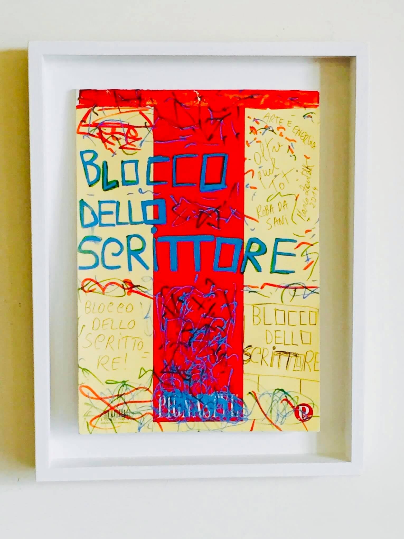 BLOCCO DELLO SCRITTORE Pennarello e penna su block notes Zautzik 2014 29 cm x 38 cm