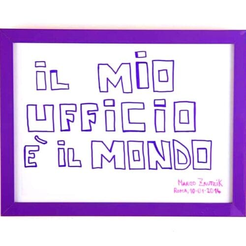 IL MIO UFFICIO E' IL MONDO (viola) - Serie Lav'oro