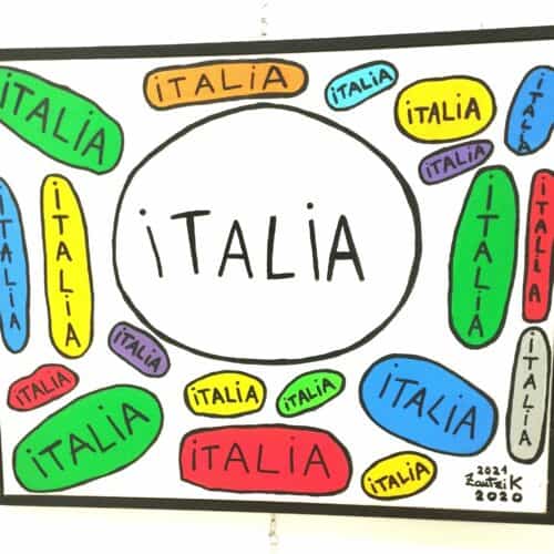 Ritratto d'Italia (colorata ma compressa) - Serie Ritratti d'Italia